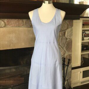 'Rosso35' Light Blue & White Striped Maxi Dress - Size 8
